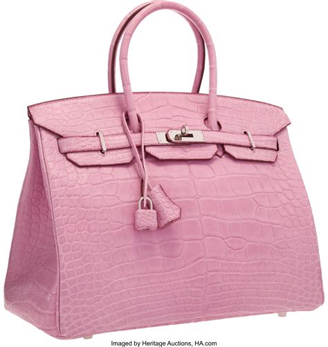 hermes pink alligator birkin bag